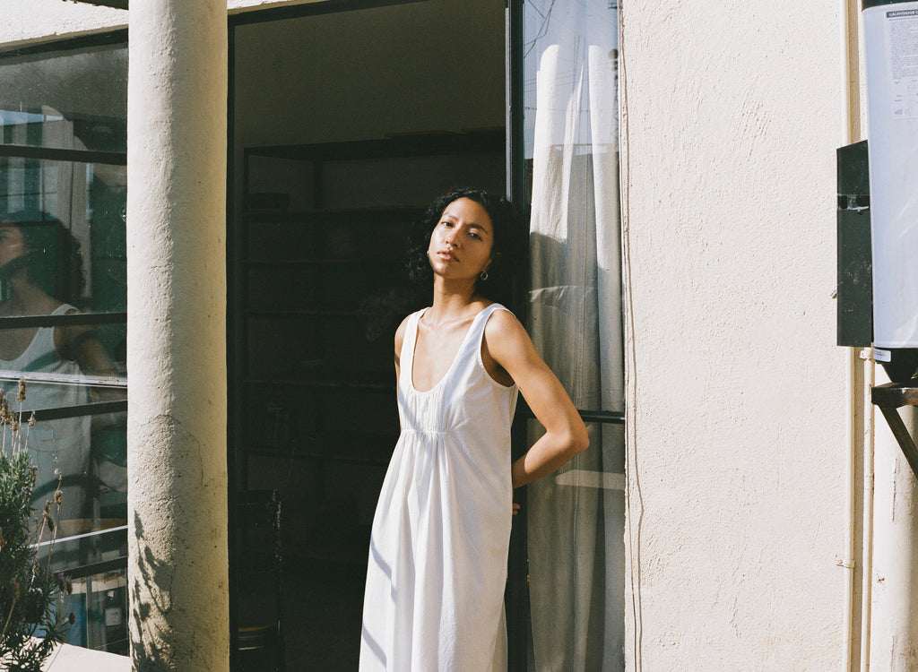 Colina Dress, Organic Batiste, Natural