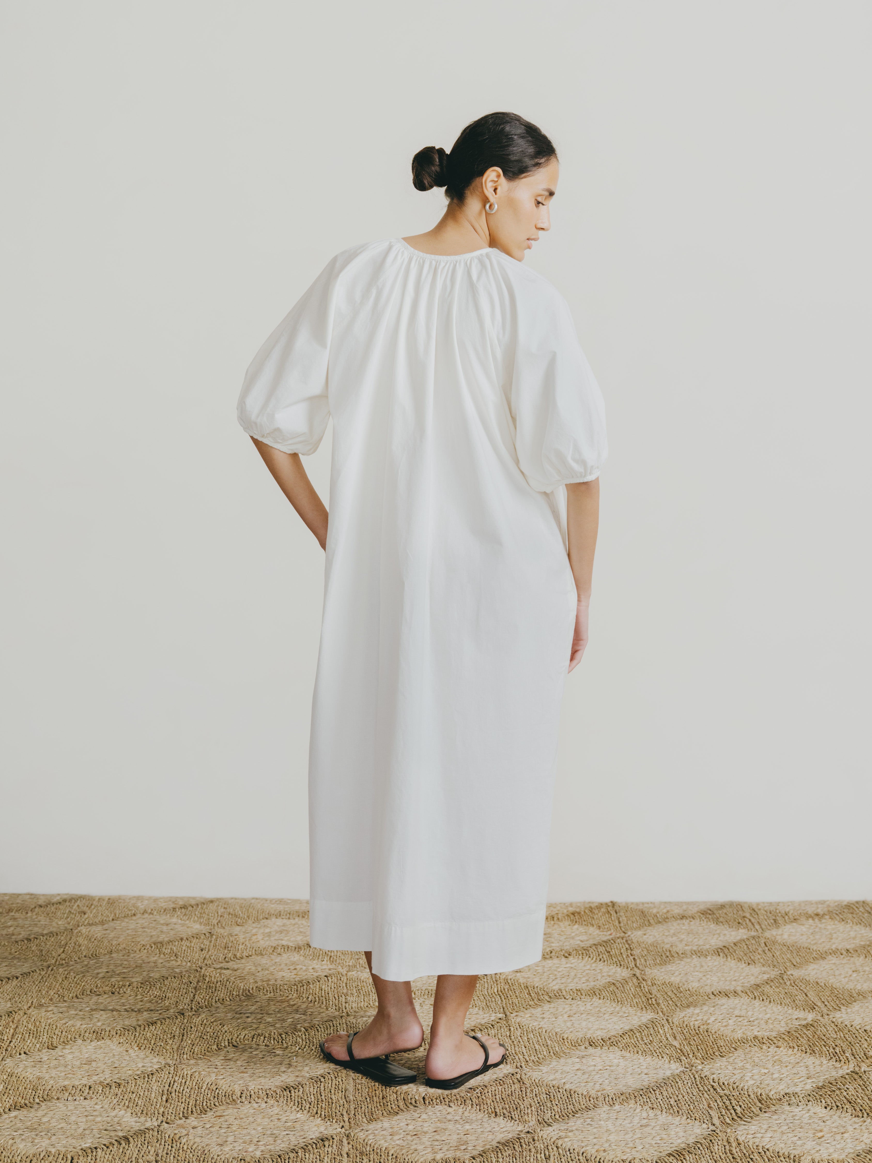 Ophelia Dress, Organic Batiste, Natural