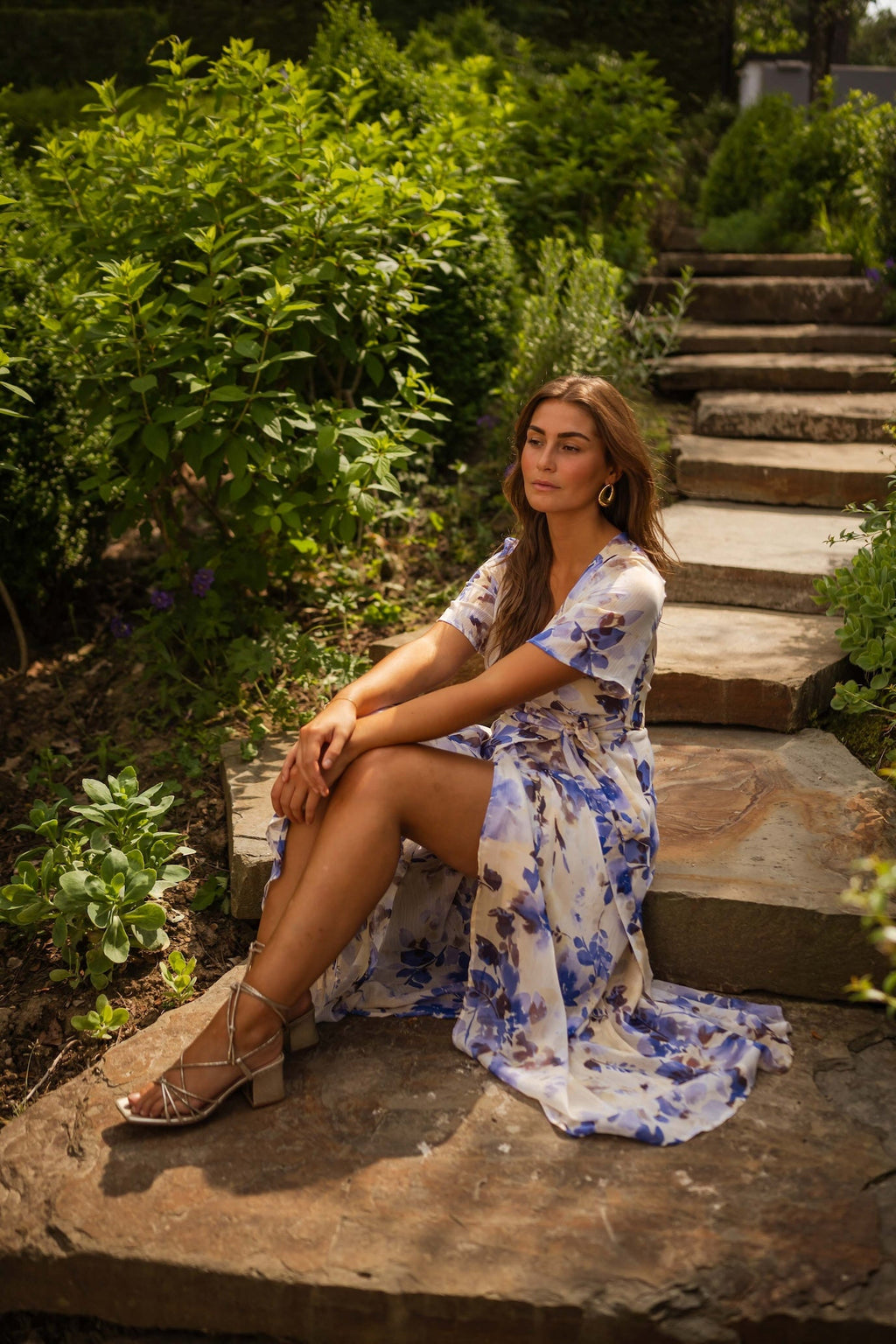 Blue Floral Jihane Dress
