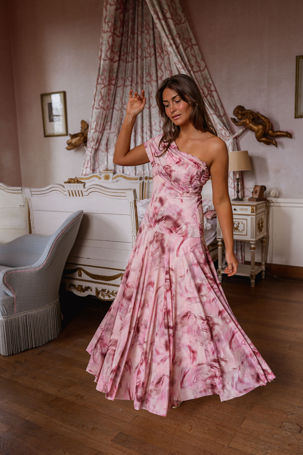 Pink Patterned Christy Dress