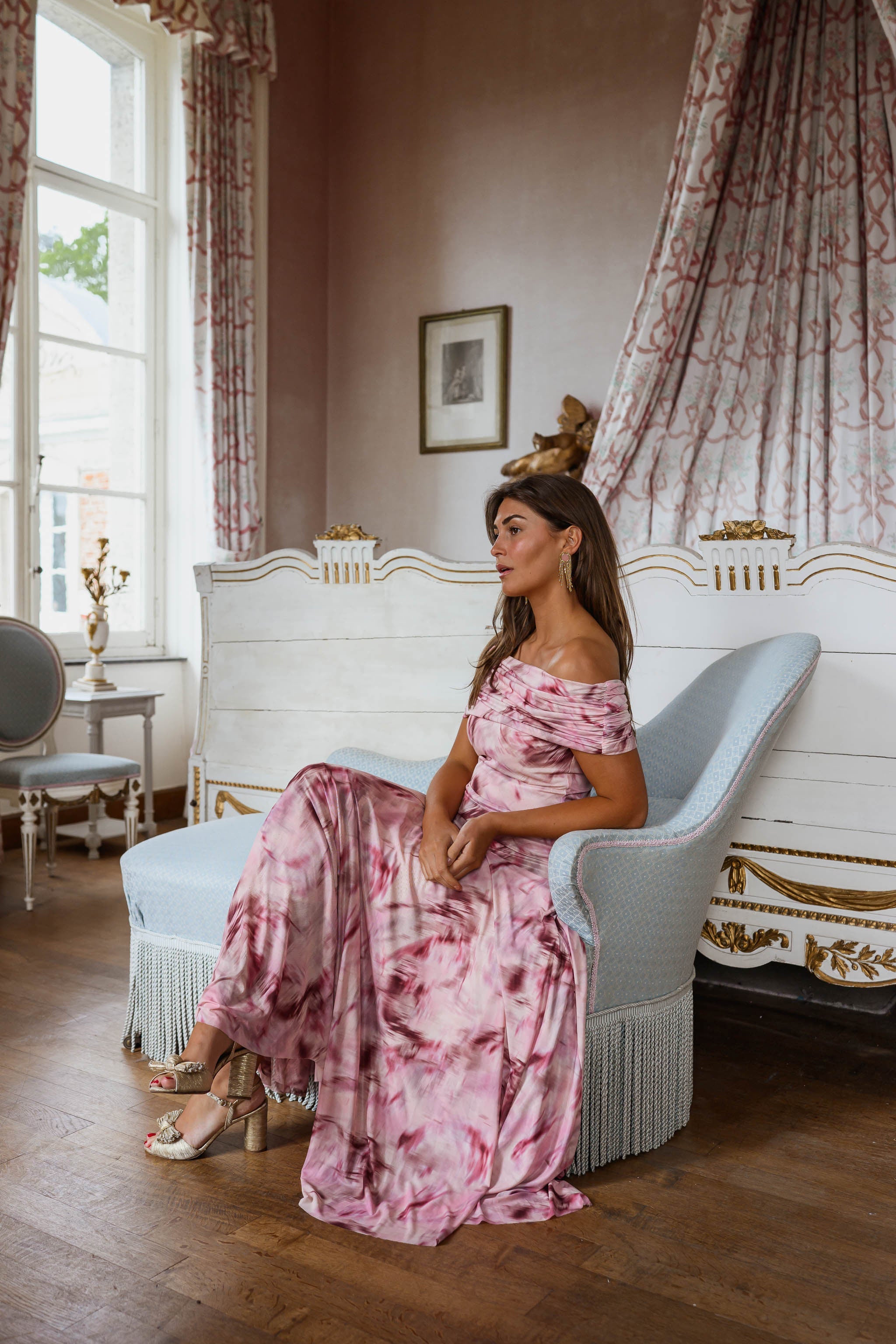 Pink Patterned Christy Dress