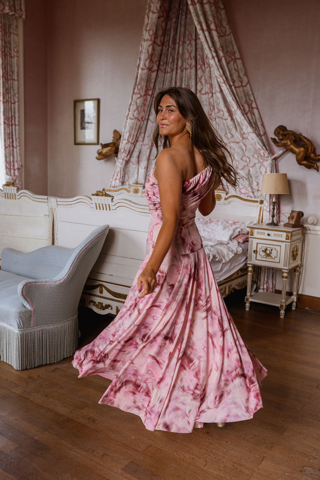 Pink Patterned Christy Dress