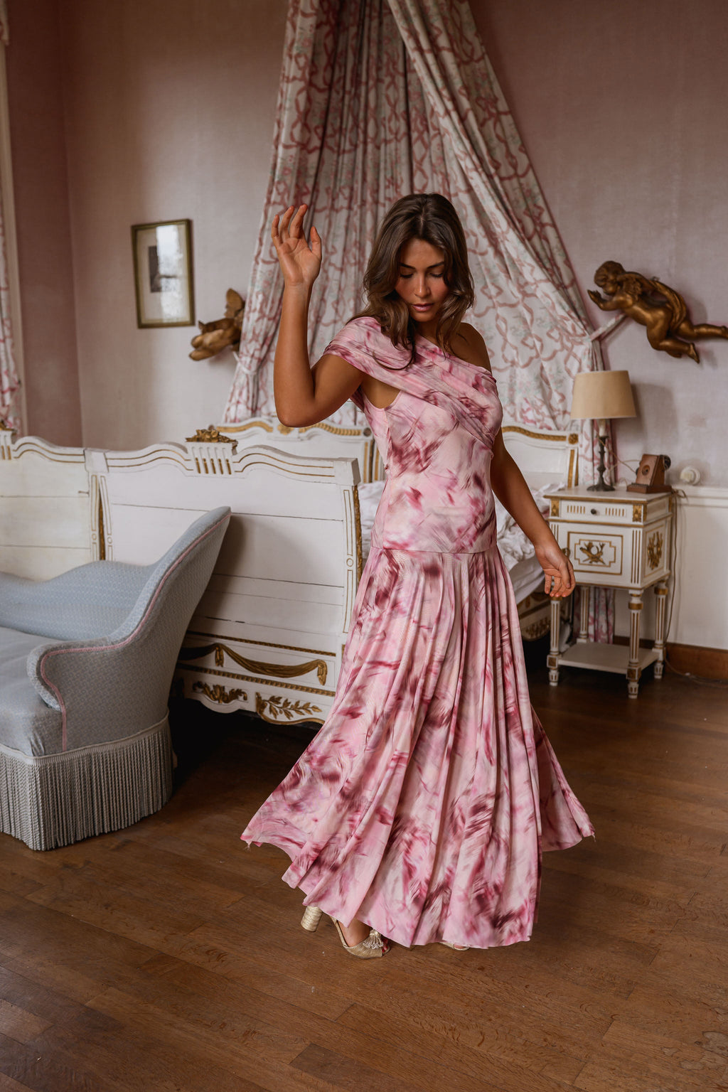 Pink Patterned Christy Dress