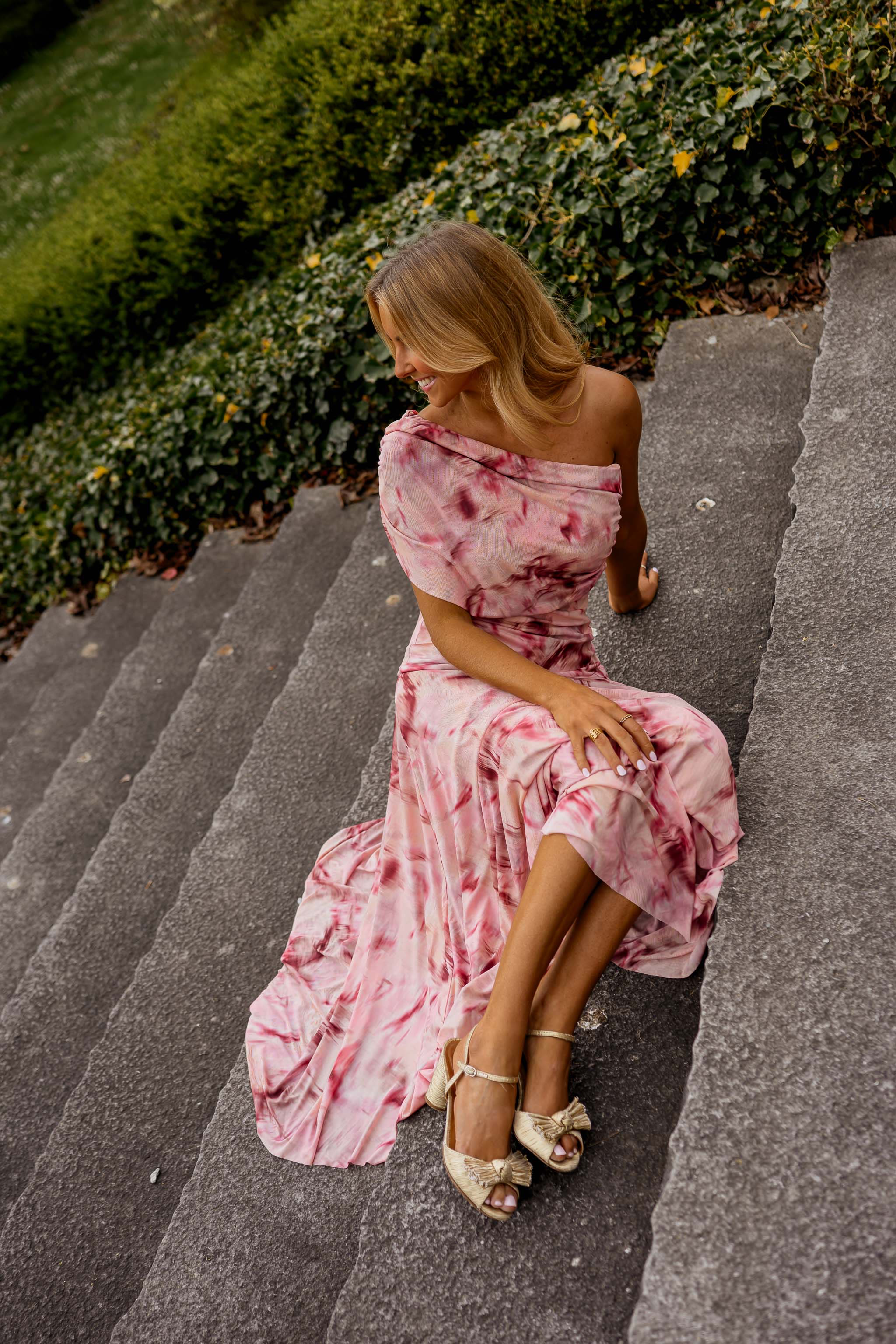 Pink Patterned Christy Dress