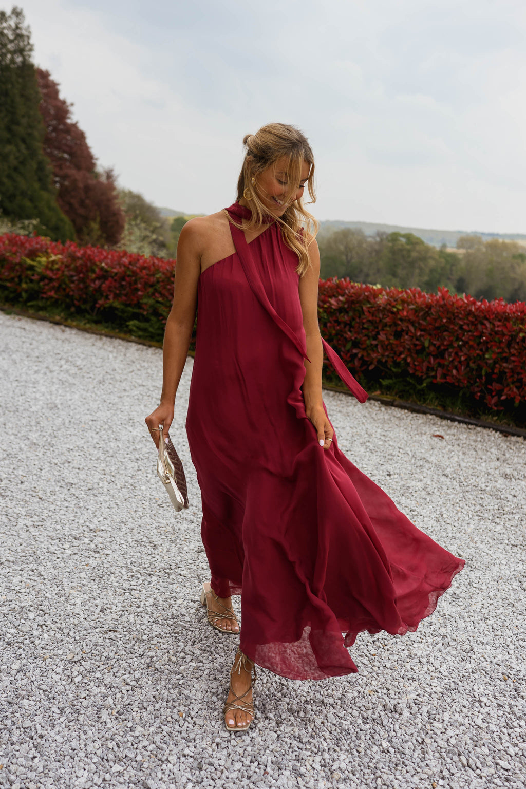 Raspberry Isia Dress