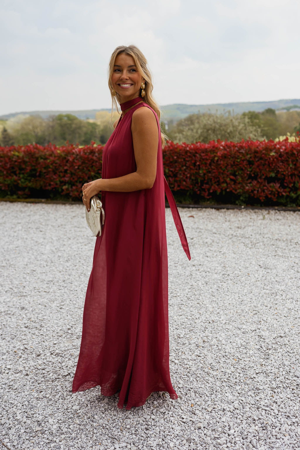 Raspberry Isia Dress