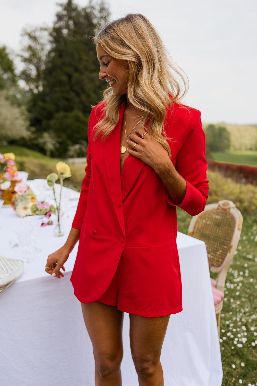 Red Luzy Romper